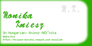 monika kniesz business card